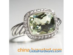 David Yurman Jewelry,8x10mm Prasiolite Noblesse Ring图1