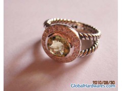 8mm Peridot Petite Albion Ring图1