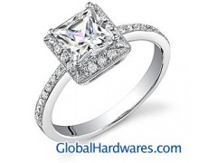 18k Gold Diamond Engagement Ring图1