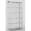 Glass Display Showcase with light, glass vitrine (S-1000)