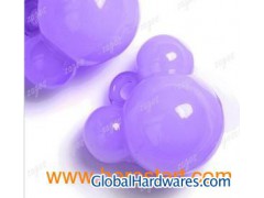 Purple 22X24X17mm Mickey Mouse Acrylic Beads Jewelry AR0212图1