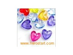 Assorted Color 12X7X7mm Heart Acrylic Beads for Jewelry Making AR0168图1