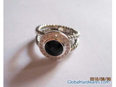 David Yurman 8mm Black Onyx Petite Albion Ring图1