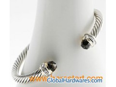 David Yurman 5mm Smoky Quartz Silver Ice Bracelet图1