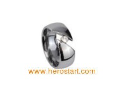 Unique-Fashional tungsten ring with CZ inlay图1