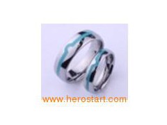 Tungsten ring Blue band图1