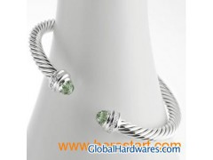 David Yurman 5mm Prasiolite Silver Ice Bracelet图1