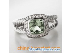 David Yurman Ring,7mm Prasiolite Petite Albion Ring图1