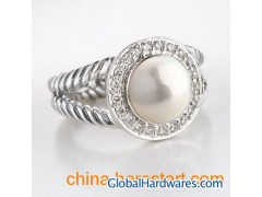 David Yurman Jewelry,Pearl Diamond Albion Petite Ring图1