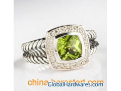 David Yurman Jewelry,7mm Peridot Petite Albion Ring图1