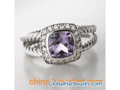 David Yurman Jewelr 7mm Lavender Amethyst Petite Albion Ring图1