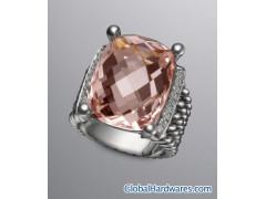 David Yurman Wheaton Ring, Morganite, 20x15mm图1