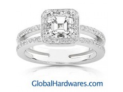 14k Gold Diamond Engagement Ring图1