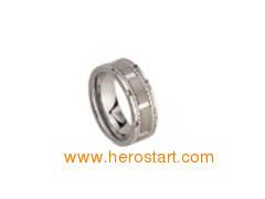 Men's tungsten ring with matte finish图1