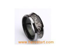 Dragon grooved black wedding ring jewelry图1