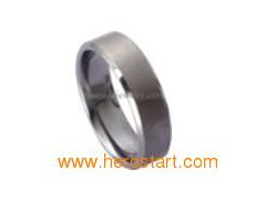 Bevel Laser engraving tungsten ring图1