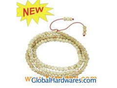 Dual Use White Small Wood Bead Bracelet 2012 New Style图1
