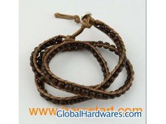 Fashion Wooden Beaded Knitted Lady Bracelet, Fashion Lady Accessory图1