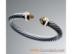 David Yurman 7mm Smoky Quartz Silver Ice Bracelet图1
