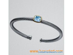 David Yurman 4mm Blue Topaz Noblesse Bangle图1