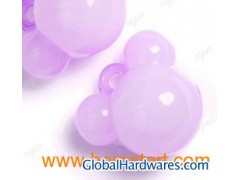 Light Purple 22X24X17mm Mickey Mouse Acrylic Beads Jewelry AR0211图1