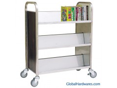 Three-tier, Tilt-shelf Book Trolley图1