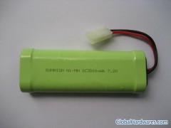 7.2v 3000mAh Sub C Ni-Mh battery pack图1
