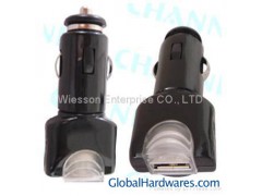PT-002 USB CAR CHARGER FOR iPod, MP3, mobiles图1