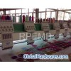 Multi head flat embroidery machine