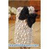 iPhone4 Full Pear 3D Case Black Bowknot