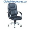 PU OFFICE CHAIR WITH CHROME PLATED BASE