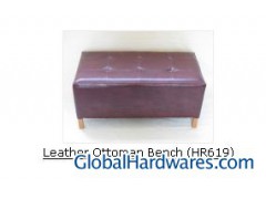 Leather Ottoman Bench图1