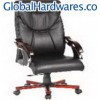 leader chair with wooden armrest