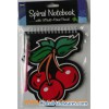Die cut spiral notebook