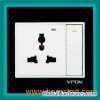 Universal switch socket with LED