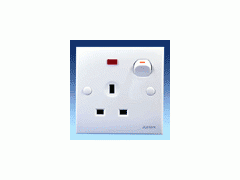British Flush Socket with Switch and Neon图1