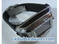 Stainless Shell Watch Mobile Phone With 1.3MP Camera+512M TF图1
