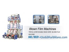 TRIPLE LAYER DOUBLE HEAD HDPE BLOWN FILM MACHINE图1