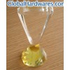 Crystal Trophy with yellow base