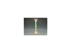 Antique glazed pottery candleholder图1