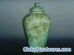 Antique glazed ceramic jar pottery urn图1