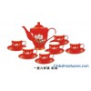 sell artwork red ceramic tea sets