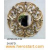 Scroll Round Mirror for Wall-Resin (31064-132)