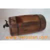 Antique Wooden Barrel Planter, Wood Flower Pot (SFW0722)