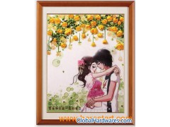 OS-023 ribbon embroidery hanging picture图1