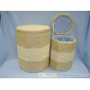 straw laundry basket