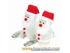 Christmas Gifts with Gleamy Santa-shaped, Powered by USB图1