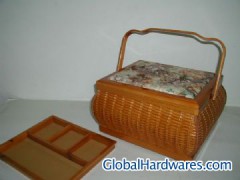 RATTAN SEWING BOX图1