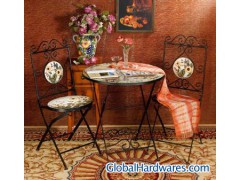 Table and Chair (Furniture)-Ceramic Mosaic with Tin Ware图1