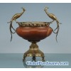 Brass Mounted Porcelain Vase, Jar and Planter